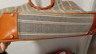 Bolso Petusco Piel Beige y Marrón