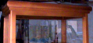 Vitrina de madera y cristal