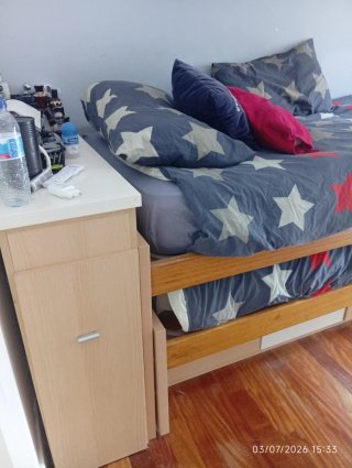 Cama nido 90cm con 2 colchones y almacenaje
