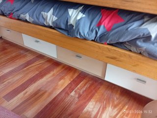 Cama nido 90cm con 2 colchones y almacenaje