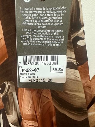 Vestito lungo floreale marrone