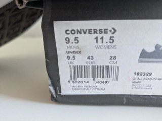 Zapatillas Converse Unisex Talla 43