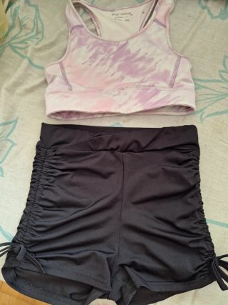 Conjunto top y shorts niña 9-10 años