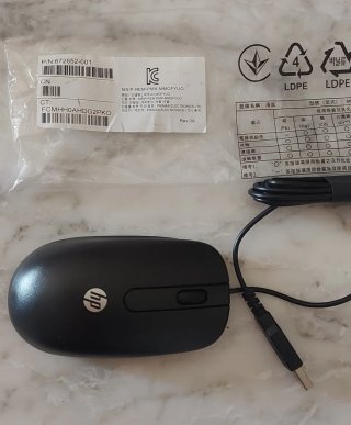 Mouse Ottico Cablato HP USB Nero