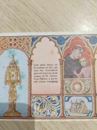 Estampa religiosa San Antonio de Padua años 50's.