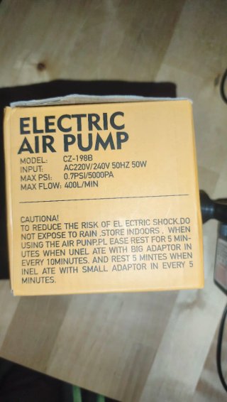 Bomba de aire eléctrica portátil