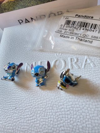 Set 3 Charms Pandora Stitch Plata 925