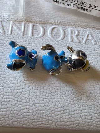 Set 3 Charms Pandora Stitch Plata 925