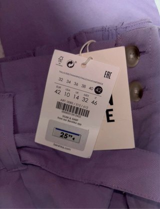 Pantalones Lila Bershka Talla 42
