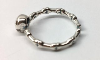 Anillo Plata Calavera Ajustable