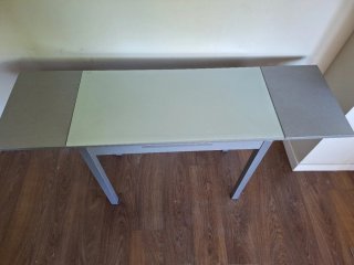 Mesa de cocina extensible gris