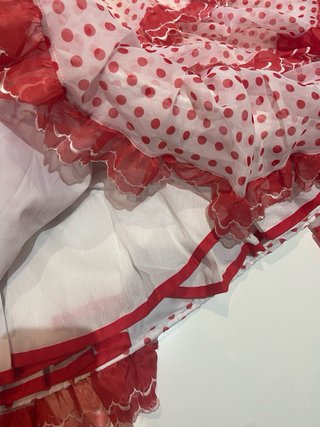 44 impecable Vestido Flamenca Volantes Lunares