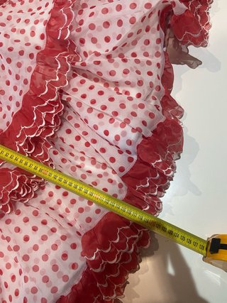 44 impecable Vestido Flamenca Volantes Lunares