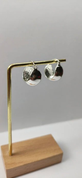 Pendientes Aro Baño Plata Ley