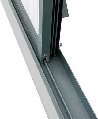 Invernadero de Jardín de Policarbonato 190X375X199Cm, Con Ventana Abatible y Puerta Corredera, Estructura de Aluminio, Verde