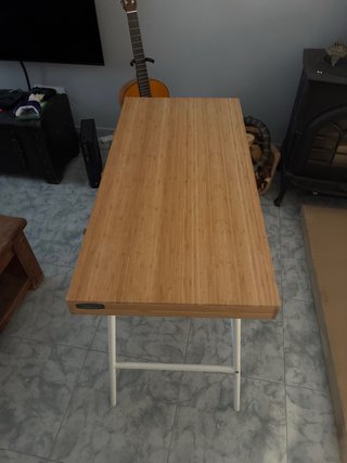 Mesa Escritorio Ikea Bambú y Metal