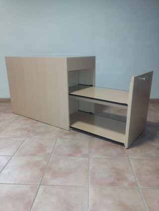 Cama nido con cajonera y estantería