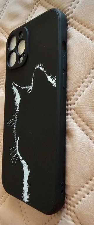 Funda iPhone 12 Pro Max Gato Negro