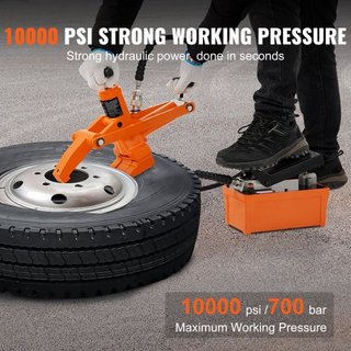 Rompe Bead Hidráulico para Neumáticos 10000 PSI con Bomba de Pie para Neumáticos de Tractor y Camión