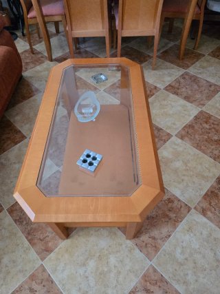 Mesa de comedor y auxiliar madera