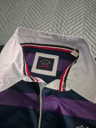 Polo Paul & Shark Talla 8 Rayas Azul/Morado