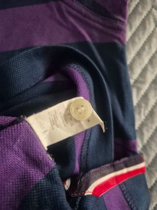 Polo Paul & Shark Talla 8 Rayas Azul/Morado