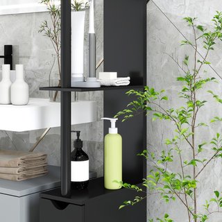 Colonna Bagno con 2 Ripiani e 2 Armadietti, Mobile