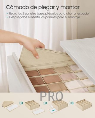 Set di 4 organizer per cassetti