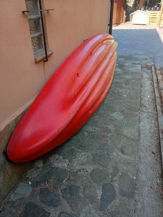 Kayak 2-3 plazas naranja y rojo