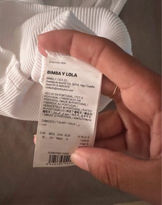 Camiseta crop Bimba y Lola
