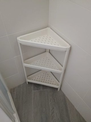 Estantería de esquina para baño