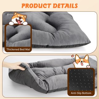 Cama grande para perros Nobleza, 100x66x13 cm
