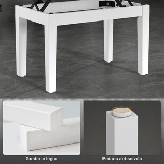 Sgabello Pianoforte Regolabile con Vano Portaogget