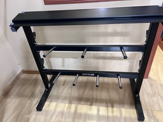 Rack Kettler mancuernas, discos y barra