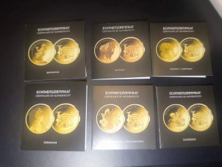 Set 6 Monete Oro 24K Collezione