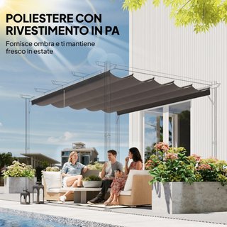 Tettuccio di Ricambio per Gazebo 3x3 m con 10 Fori
