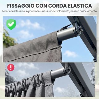 Tettuccio di Ricambio per Gazebo 3x3 m con 10 Fori