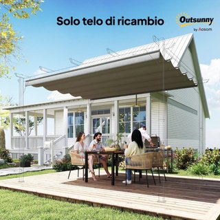 Tettuccio di Ricambio per Gazebo 3x3 m con 10 Fori