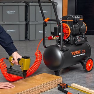 Compresor de Aire 23.8 L 1450W 3.35 CFM@ 90PSI 70 dB Ultra Silencioso Sin Aceite