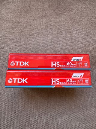 Lote 2 Cintas Video8 TDK HS 60 MIN Nuevas