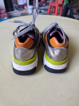 Sneakers Hogan donna argento arancio tg 37