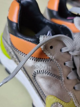 Sneakers Hogan donna argento arancio tg 37