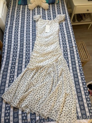 Vestido Zara lunares blanco y negro