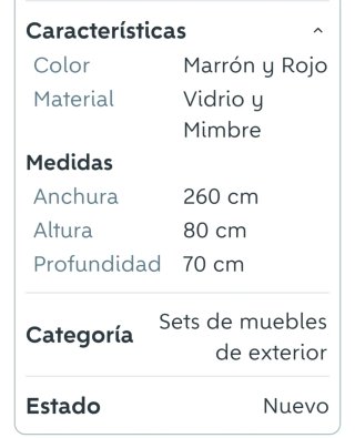 Conjunto Rinconera Exterior Marrón y Rojo