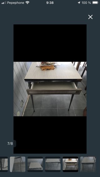 Mesa vintage formica y metal