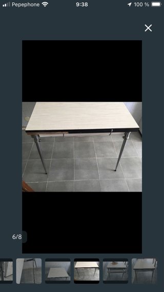Mesa vintage formica y metal
