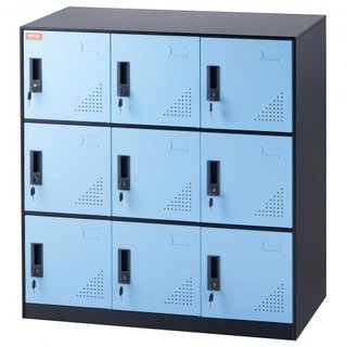 Taquilla de Metal para Empleados, Armario de Almacenamiento de 9 Puertas con Ranura para Tarjeta, Taquillas para Empleados con Llaves, Capacidad de Carga de 66 lbs, Taquillas de Almacenamiento par...