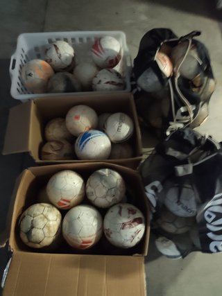 66 palloni calcio usati misti n.3 n.4 n.5