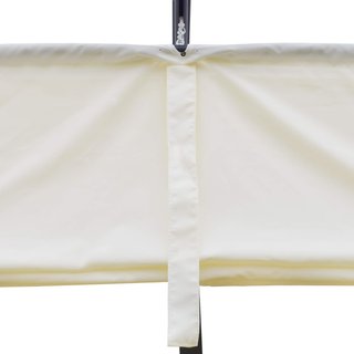 Gazebo Pergola 3X3M De Jardín en Metal Con Techo Deslizante Blanco Crema, Pergola De Jardín a Pared