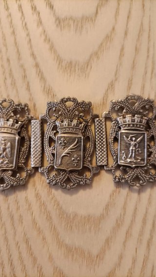 Pulsera Vintage Articulada Escudos